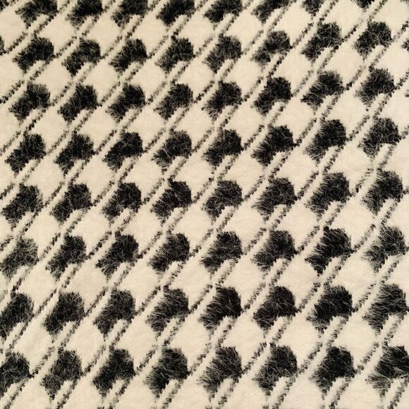 NWT, CLICHÉ Edgy Abstract Print wool blend Cardigan In Black/ivory size M - Picture 5 of 10